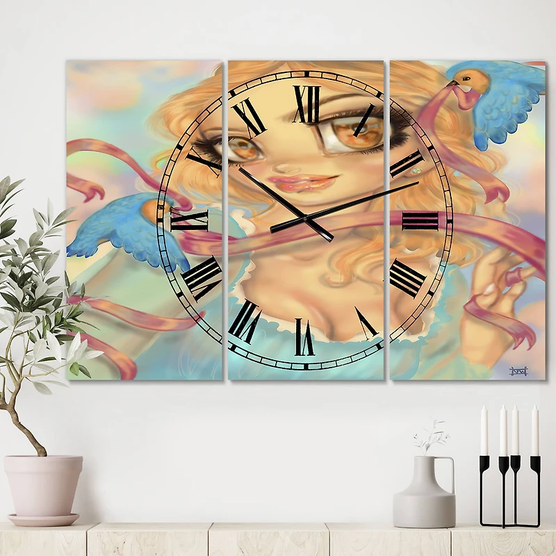Designart 'Cinderella Oversized Modern Multipanel Wall Clock