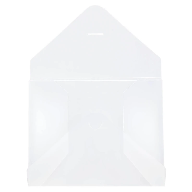 JAM Paper 9.5" x 11.87" Clear Frost Tuck Flap Closure Plastic Envelope