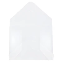 JAM Paper 9.5" x 11.87" Clear Frost Tuck Flap Closure Plastic Envelope