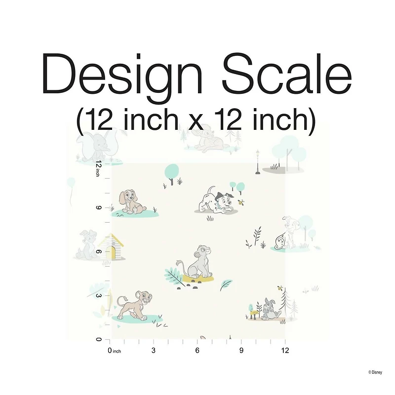 RoomMates Disney Baby Animals Peel & Stick Wallpaper