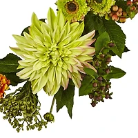 22” Dahlia & Mum Wreath