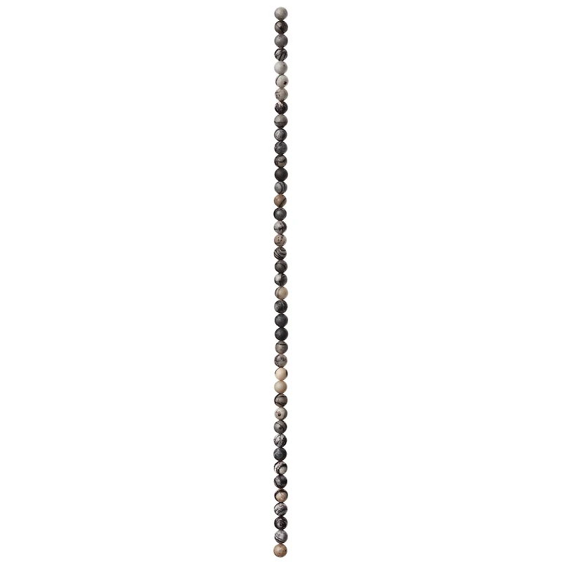 12 Pack: Black Network Stone Rondelle Beads, 4mm by Bead Landing®