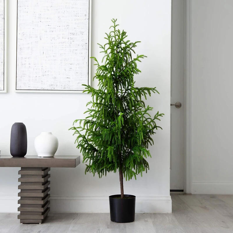 5ft. Unlit Norfolk Pine Artificial Potted Christmas Tree