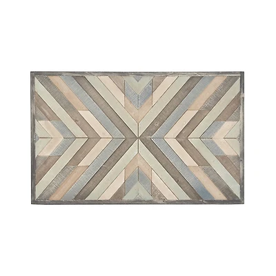 Multicolor Southwest Chevron Wood Wall Décor