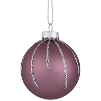 Shiny and Matte Christmas Glass Ball Ornaments - 2.25" (55mm) - Pink - 24ct