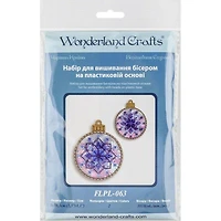 Wonderland Crafts Pink & Blue Snowflake Ball Ornament Bead Embroidery Kit