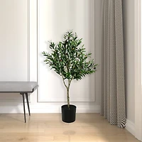 4ft. Potted Artificial Green Olive Tree