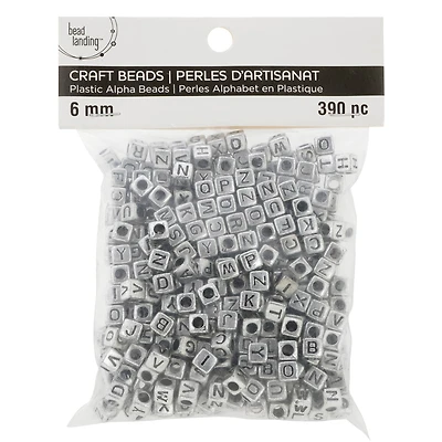 12 Packs: 390 ct. (4,680 total) Alphabet Cube Crafting Beads, 6mm by Bead Landing™