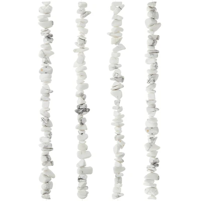 Matte Howlite Chip Beads by Bead Landing™