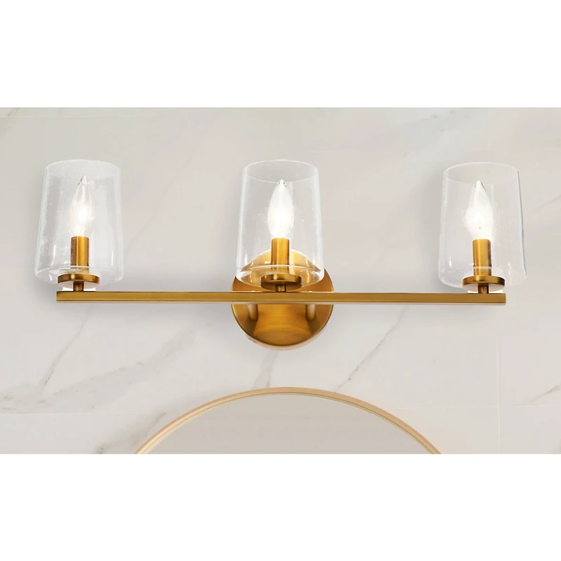 Hello Honey® Robert Stevenson Lighting Berkley Metal & Glass 3-Light Vanity Light