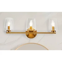 Hello Honey® Robert Stevenson Lighting Berkley Metal & Glass 3-Light Vanity Light