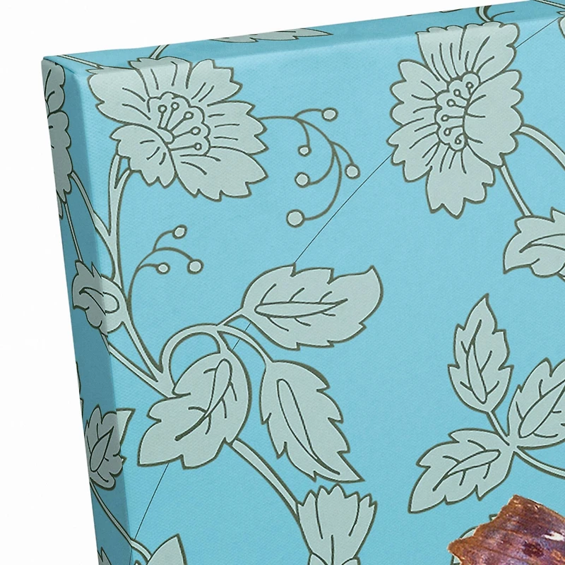 Butterflies On Flower 24" x 24" Canvas Wall Art