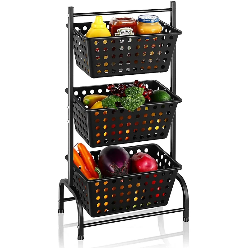NEX™ Black Metal & Plastic Storage Basket