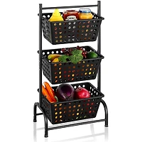 NEX™ Black Metal & Plastic Storage Basket