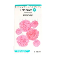 12 Pack: Light Pink Paper Pom Poms by Celebrate It™
