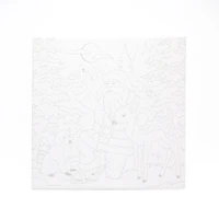11" x 11" Santa & Woodland Critters Canvas Painting Kit by Artist's Loft™