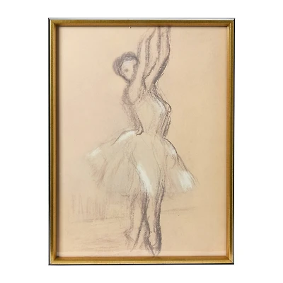 Hello Honey® Framed Vintage Reproduction Degas Ballerina Sketch
