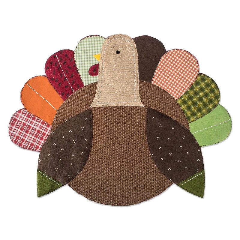 DII® Embroidered Turkey Placemat Set
