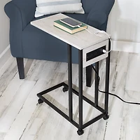 6 Pack: Honey Can Do Light Gray Side Table on Wheels