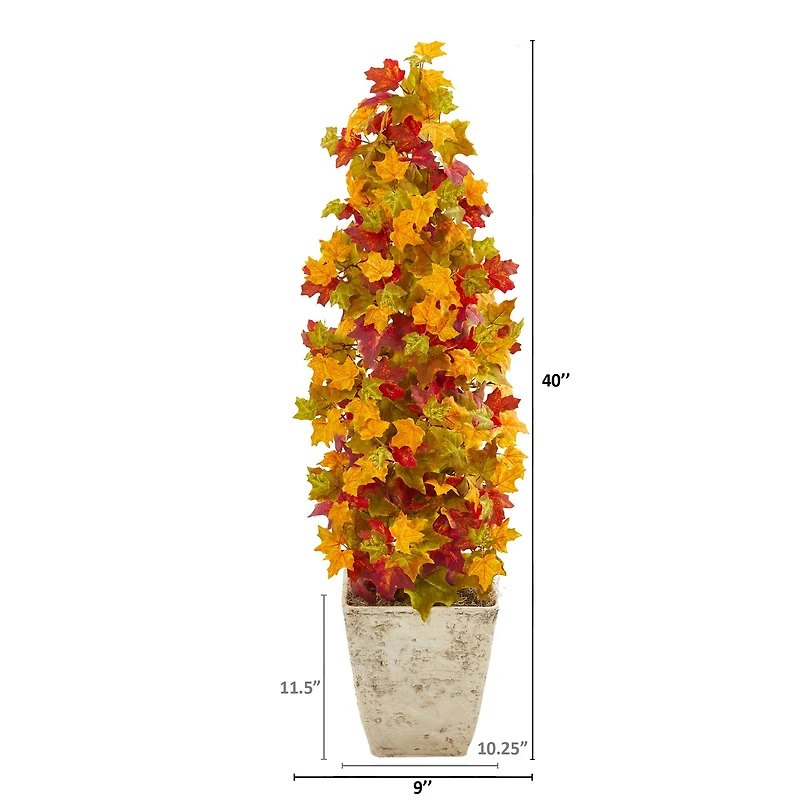 3ft. Autumn Maple Tree in Country White Planter
