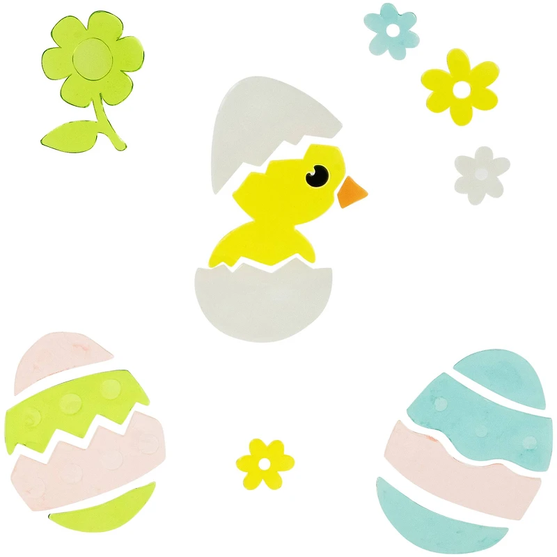 Double Sided Easter Gel Window Clings, 6ct.