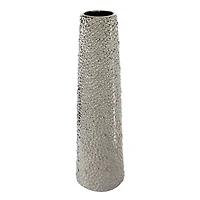 Silver Ceramic Glam Vase, 26" x 7" x 7"