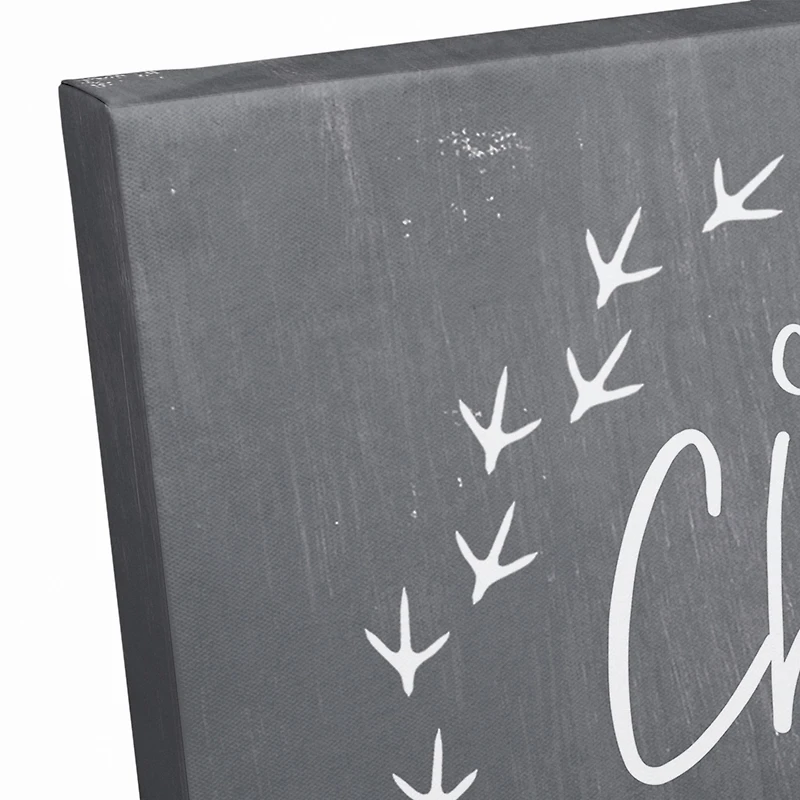 Crazy Chicken Lady 14" x 11" Canvas Wall Art