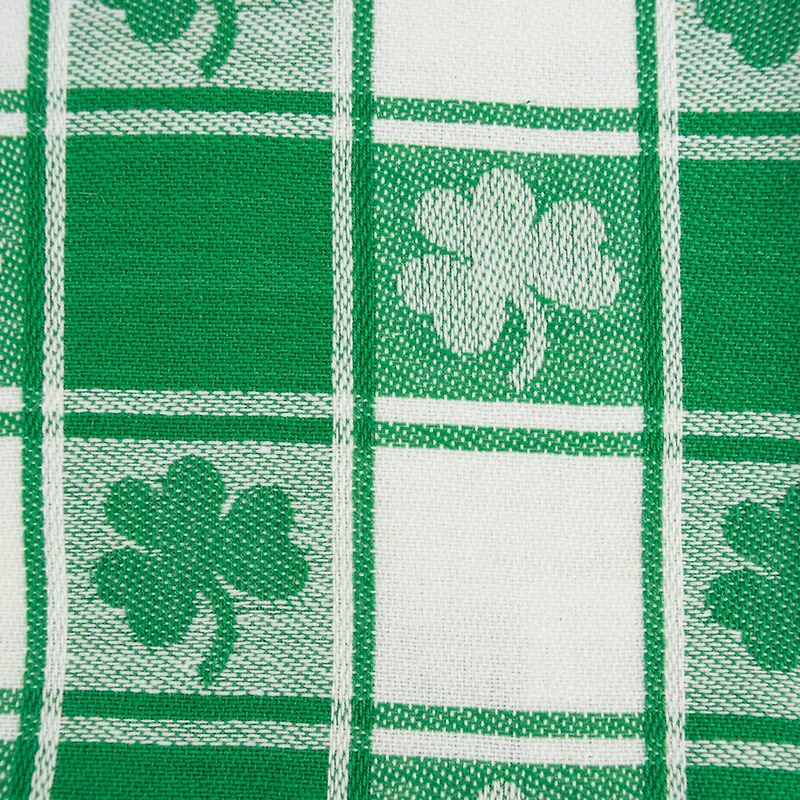 DII® 84" Shamrock Woven Check Tablecloth