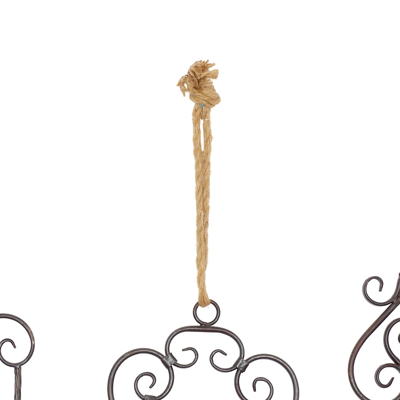 31" Black Metal Skeleton Key Industrial Wall Décor Set