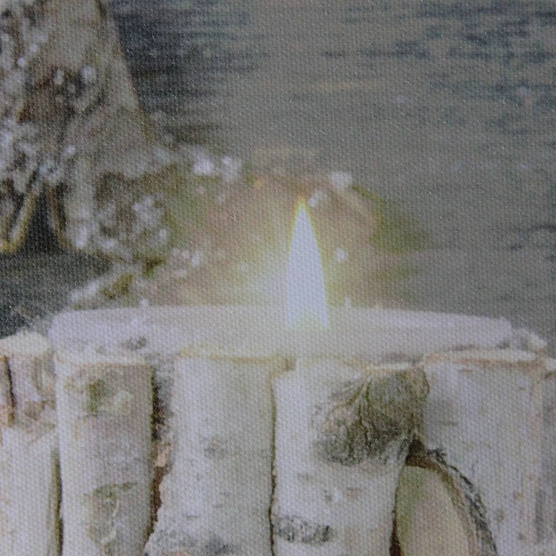 LED Lighted Country Rustic Winter Christmas Canvas Wall Art