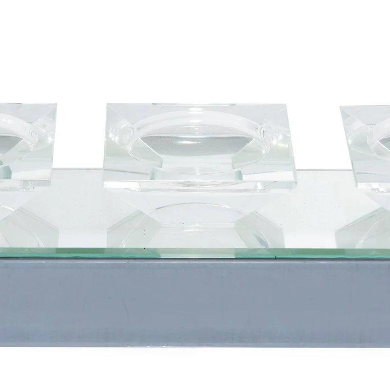 24" Clear Mirror Glam Candlestick Holder