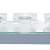 24" Clear Mirror Glam Candlestick Holder