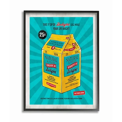 Stupell Industries Grade A Delight Funny Black Framed Wall Art