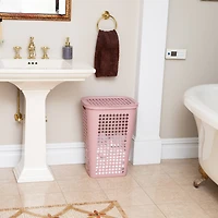 Mind Reader 50L Tapered Laundry Hamper with Swiss Cross Cut-Outs