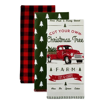 DII® Christmas Truck Dishtowels Set