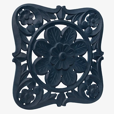 American Art Décor™ 15.75" Blue Floral Arabesque Wall Medallion