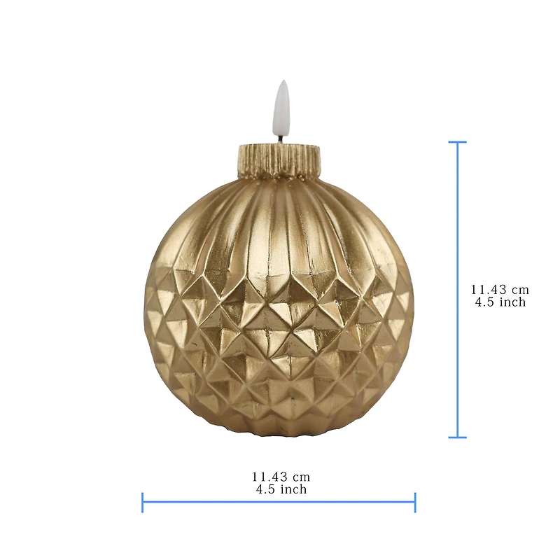 4.5" Ornament LED Wax Candle by Ashland