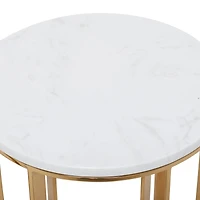 16" Gold Iron Contemporary Accent Table Set