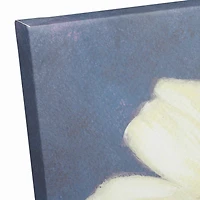 Lilies on Blue Canvas Wall Art
