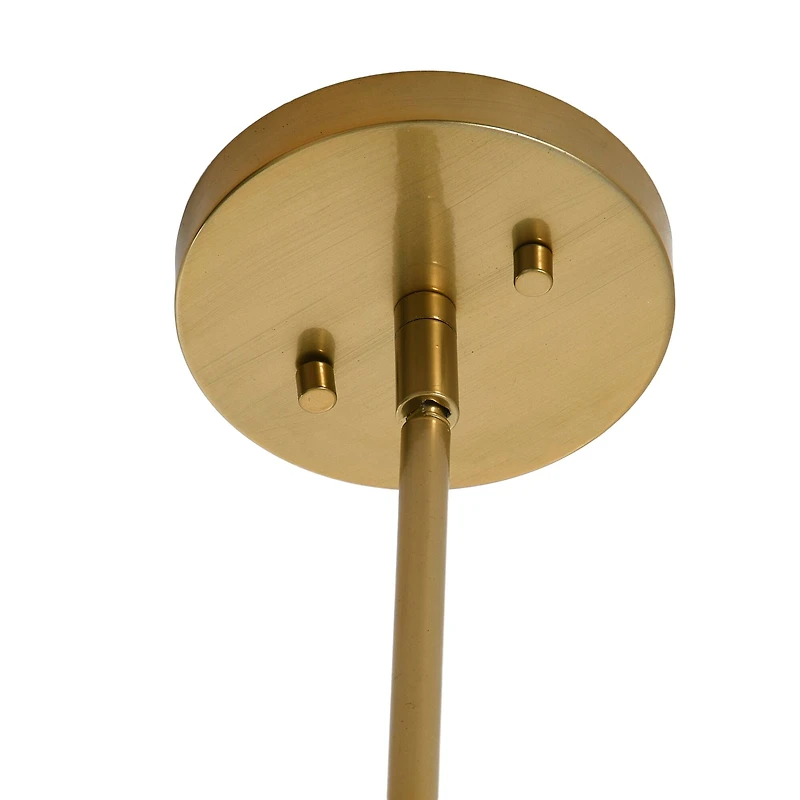 Hello Honey® Robert Stevenson Lighting Harper 19" Black and Brass 5-Light Exposed Bulb 2-Tone Metal Chandelier