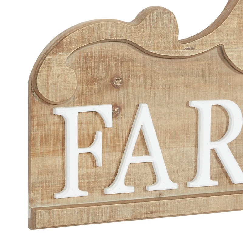 Brown Wood Farmhouse Wall Decor 19" x 47" x 1"