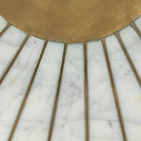 Hello Honey® Gold Luxe Aluminum and Marble Coffee Table