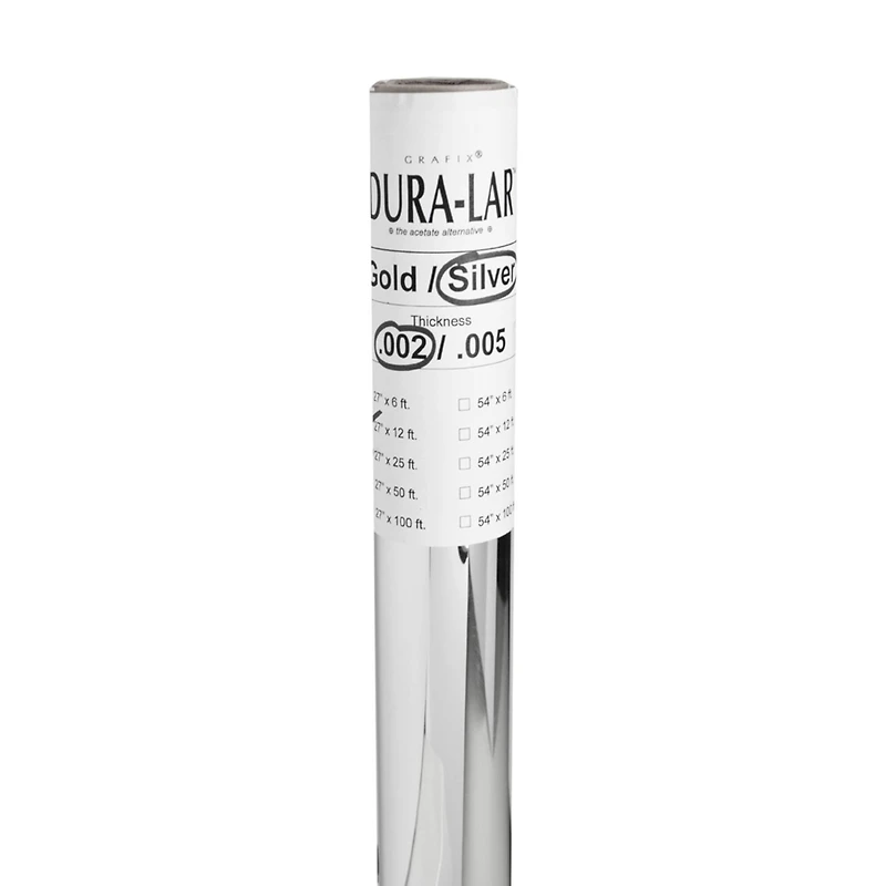 Grafix® Silver Dura-Lar™ Roll, 27" x 12ft.