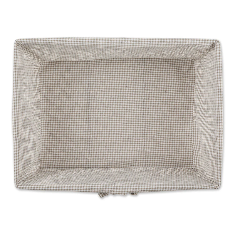 DII® Medium Rustic Bronze Chicken Wire Baskets with Stone Gingham Liners, 2ct.