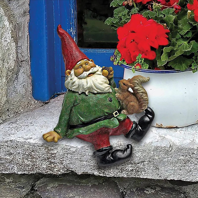 Design Toscano 6" Osbert the Garden Gnome Shelf Sitter Statues, 2ct.