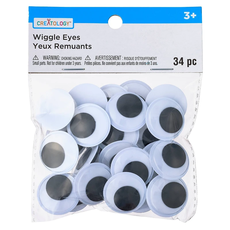 12 Packs: 34 ct. (408 total) 24mm Flat Back Wiggle Eyes Value Pack by Creatology™