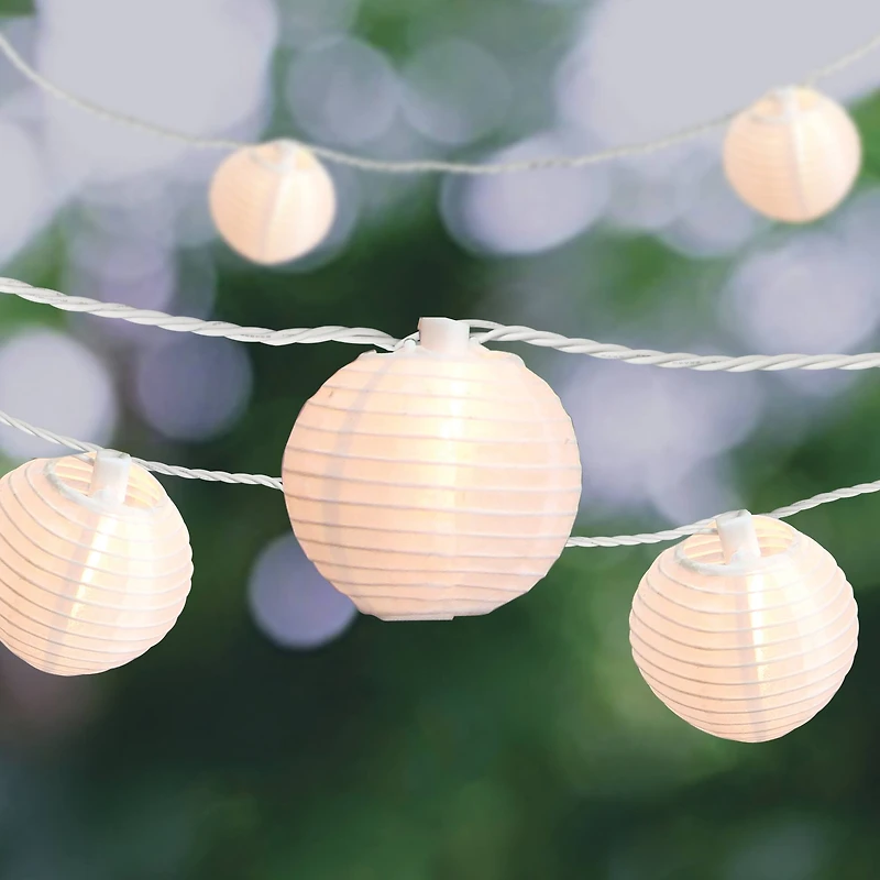 8 Pack: 10ct. White Fabric Lantern String Lights by Ashland®