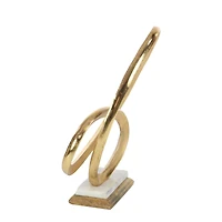 CosmoLiving by Cosmopolitan 17" Gold Aluminum Geometric Sculpture