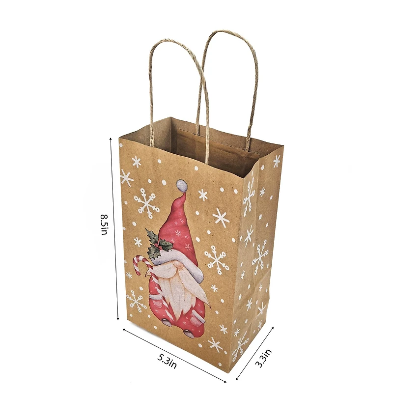 Small Gnome Kraft Gift Bags, 6ct. by Celebrate It™