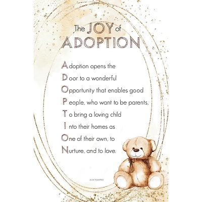 Joy Of Adoption Inspirational Wood Plaque